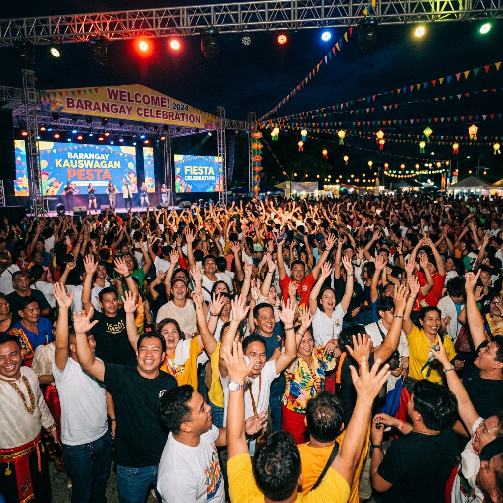 Brgy Tamago Fiesta crowd
